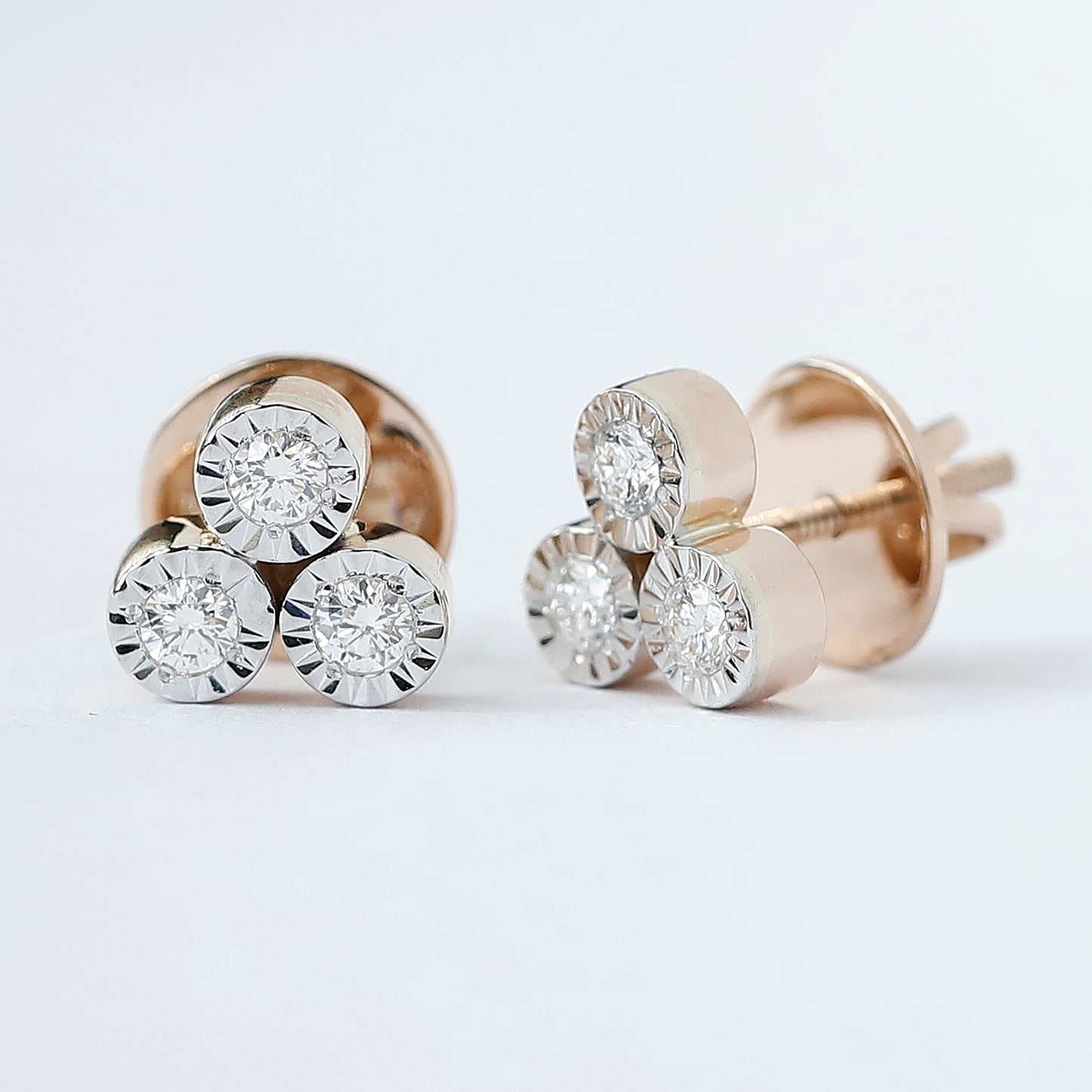 14k Rose Gold Lab Grown Diamond Earring