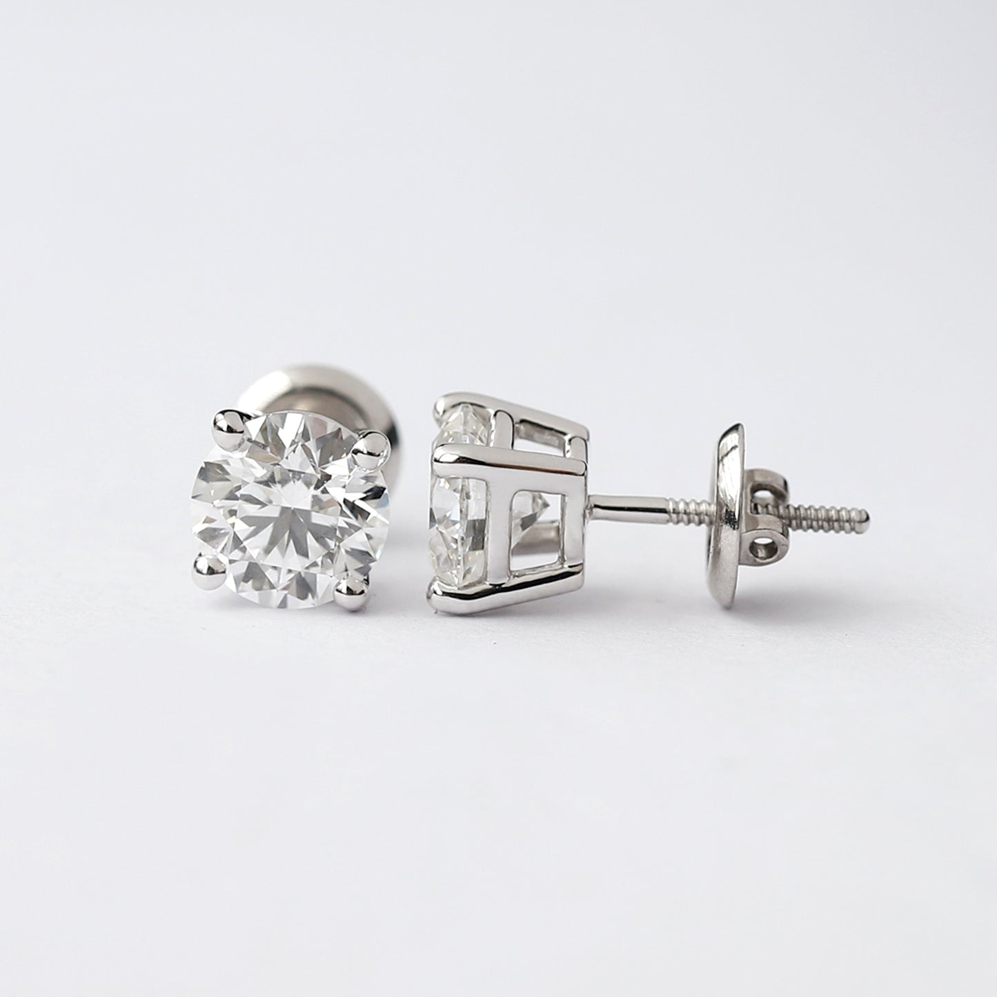 3.60 ct solitaire diamond studs