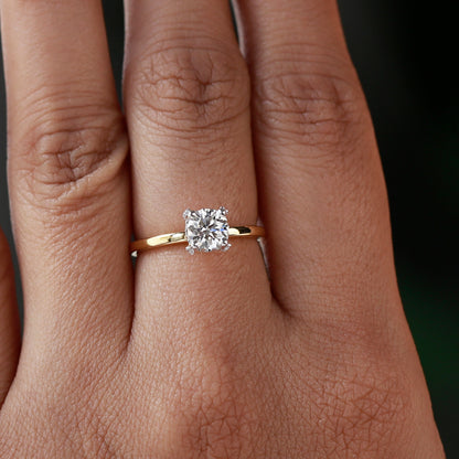 lab grown yellow diamond engagement ring