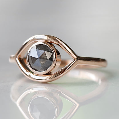 evil eye ring rose gold