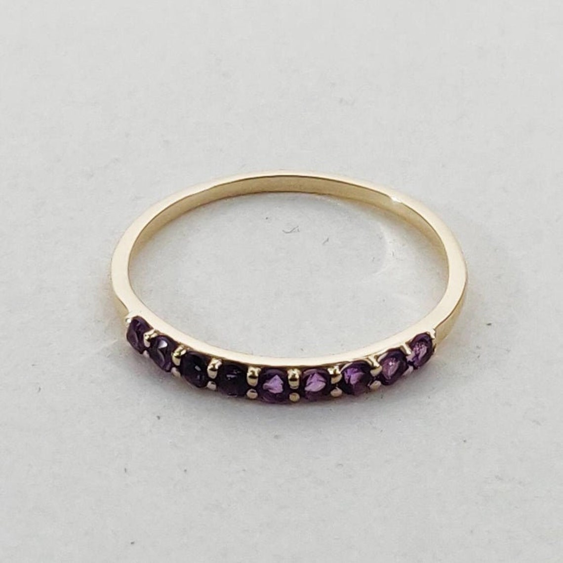 Amethyst Wedding Band