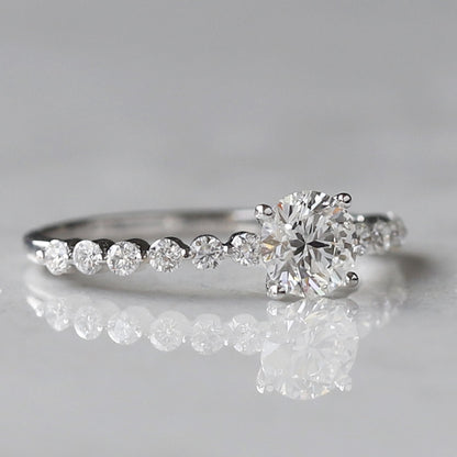 floating diamond ring