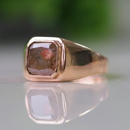 Asscher Cut Signet Ring