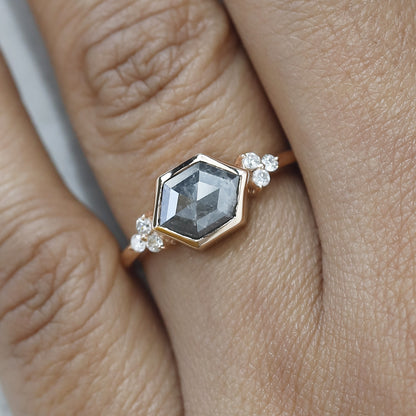 Elongated Hexagon Engagement Ring