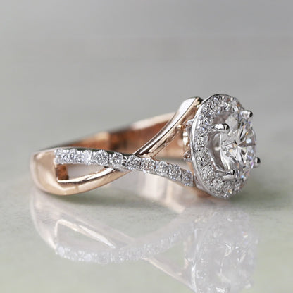 twist band engagement ring