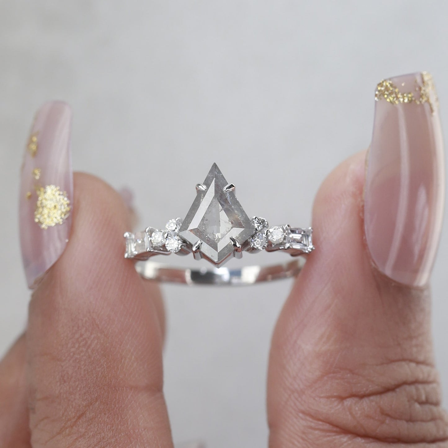 kite shaped engagement ring