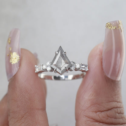 kite shaped engagement ring