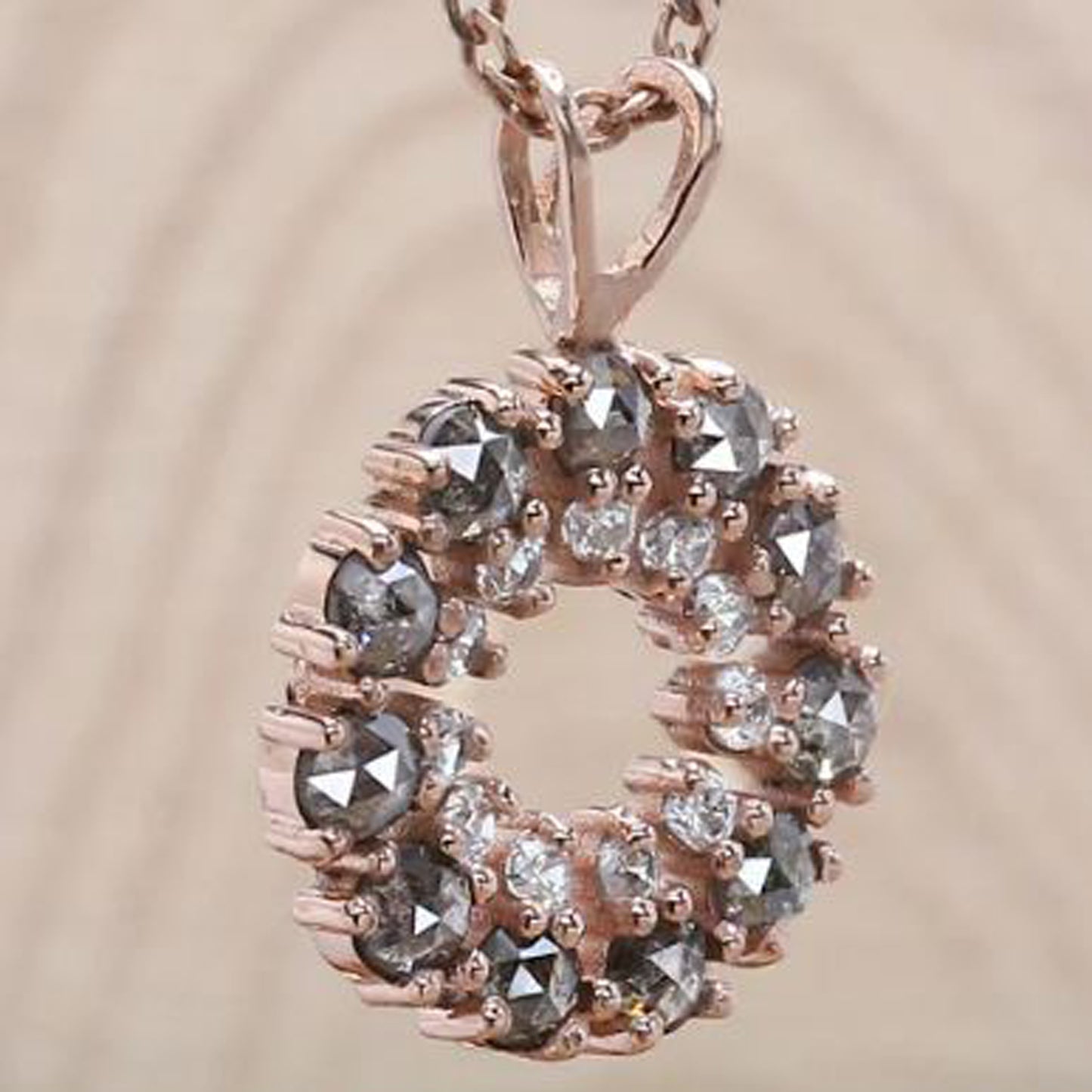 Salt and Pepper Diamond Pendant