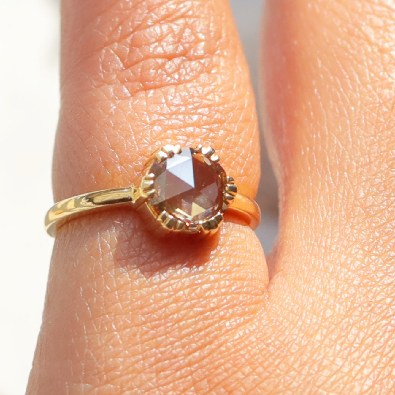 Rose Cut Engagement Ring