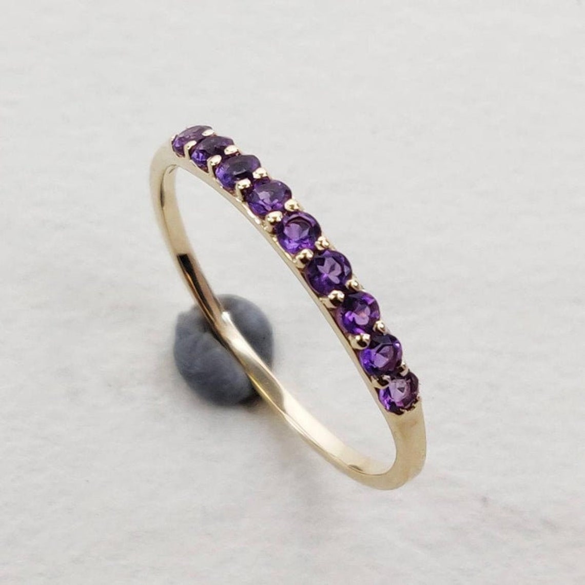 Amethyst Wedding Band