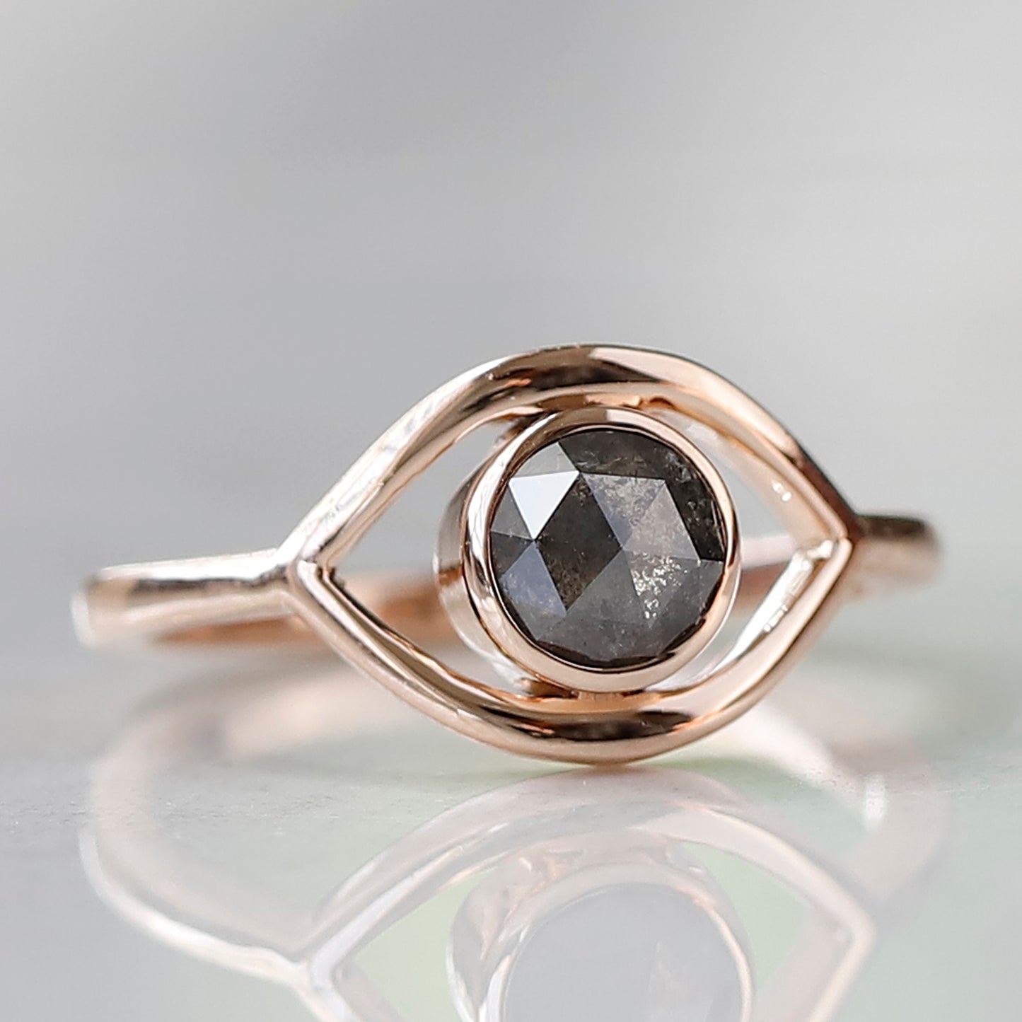 evil eye ring rose gold