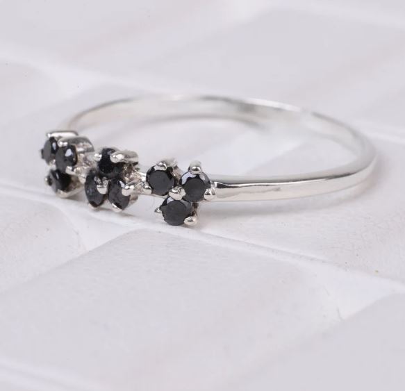 Black Diamond Band Ring