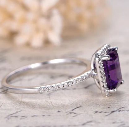 amethyst engagement rings