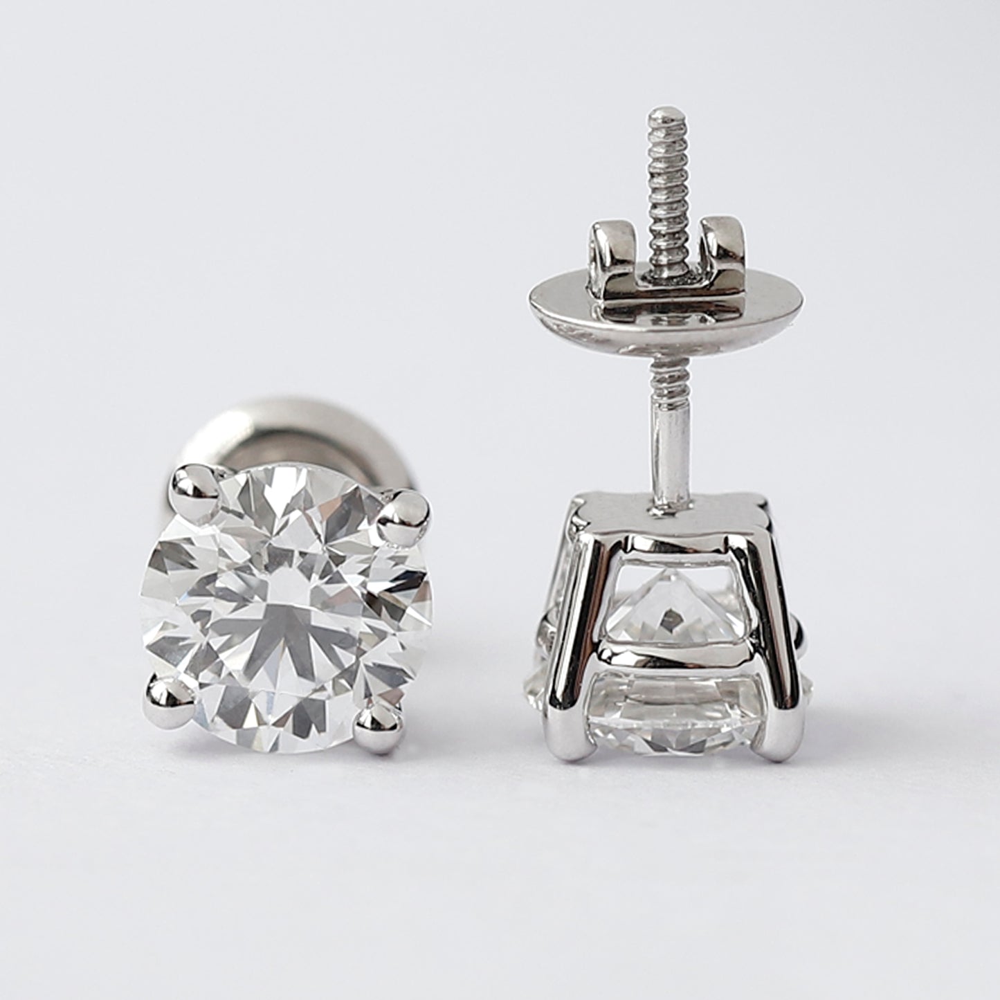 3.60 ct solitaire diamond studs