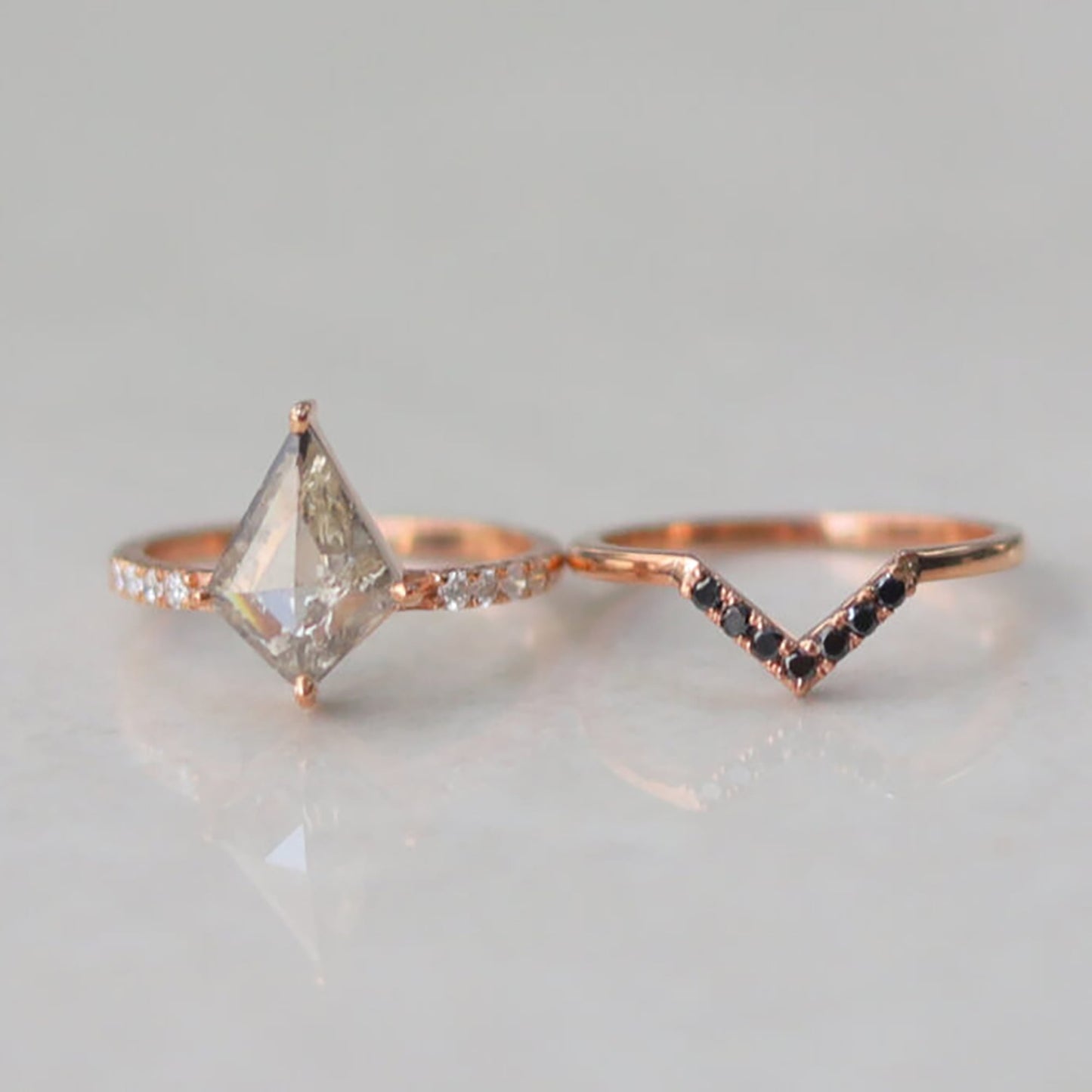 kite salt and pepper diamond ring