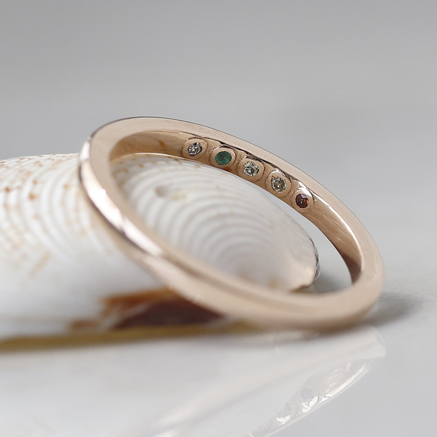 rose gold birthstone ring