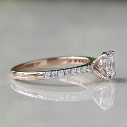 3 ct lab created diamond ring