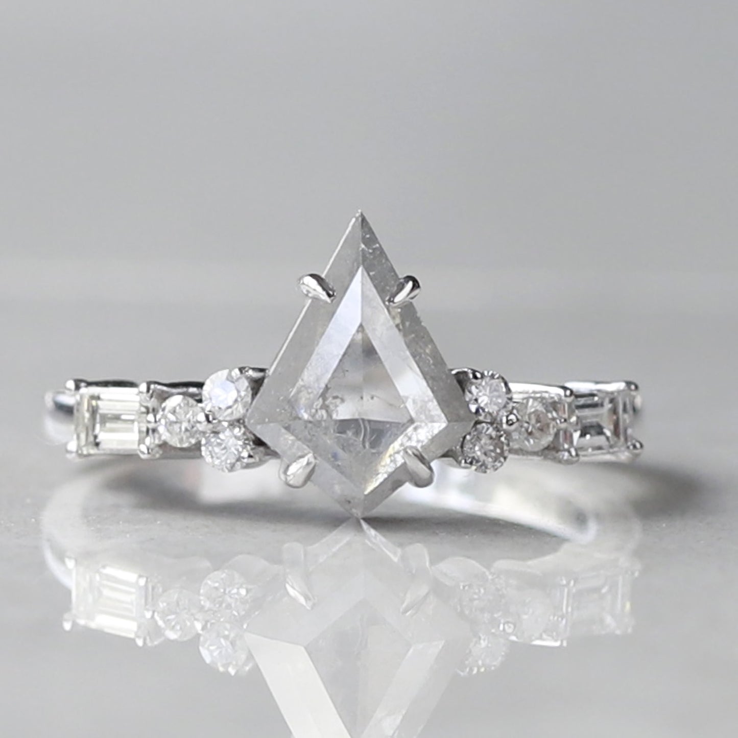 kite shaped engagement ring