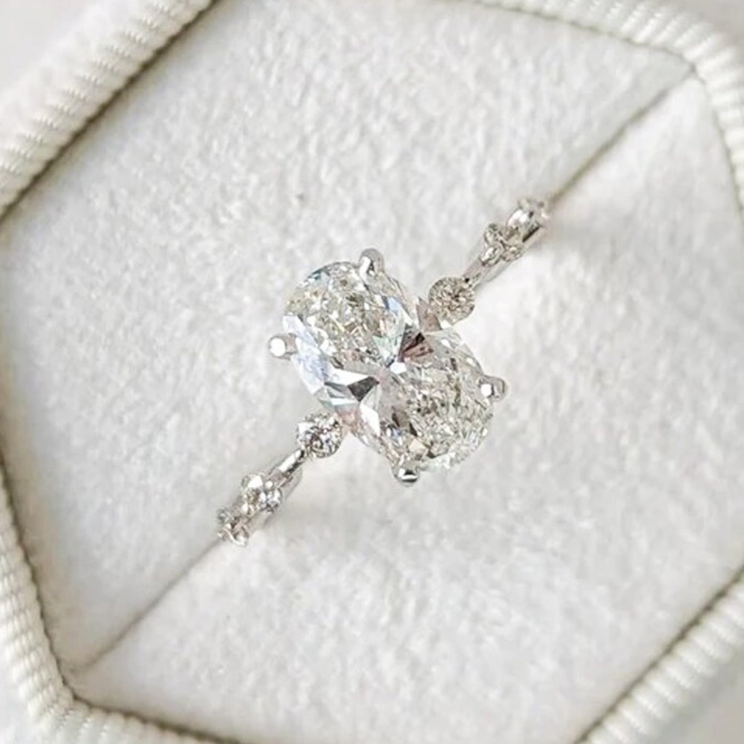 moissanite oval ring