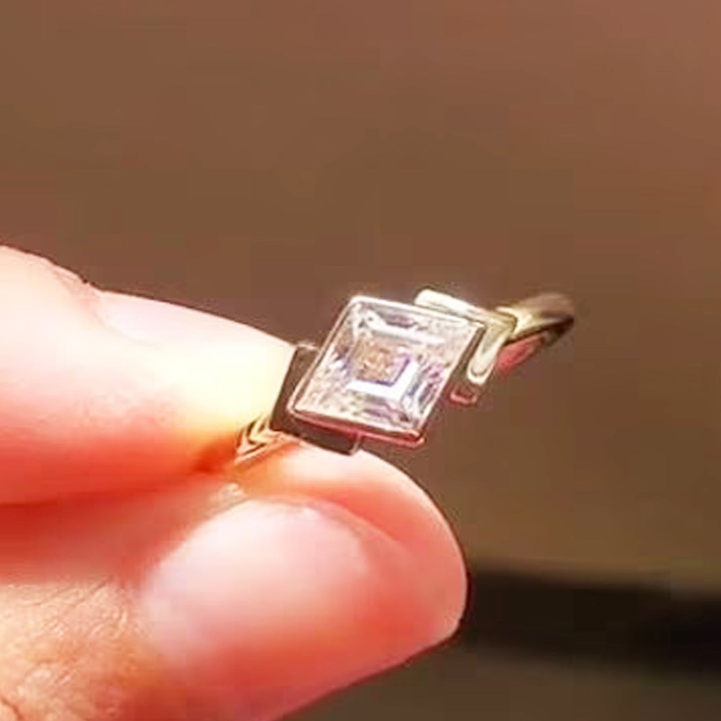 lozenge diamond ring