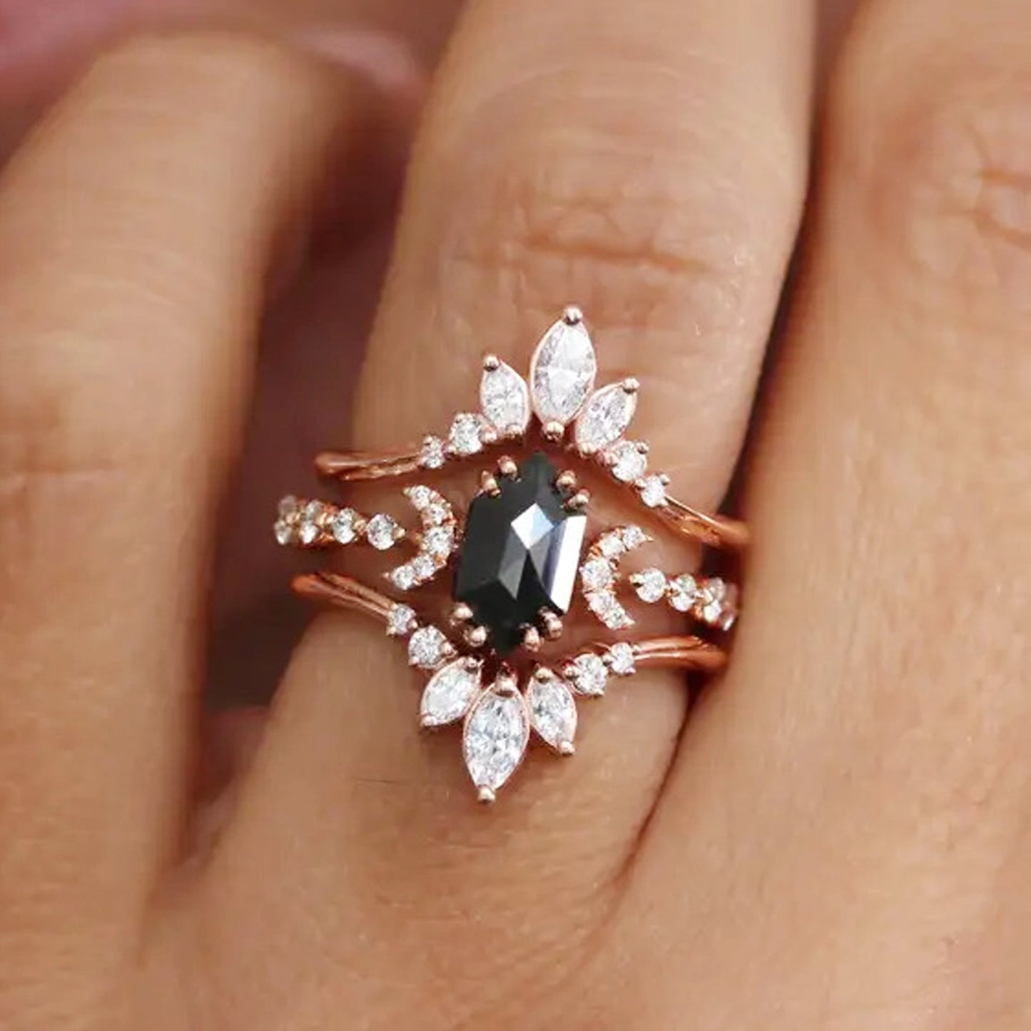 vintage black diamond ring