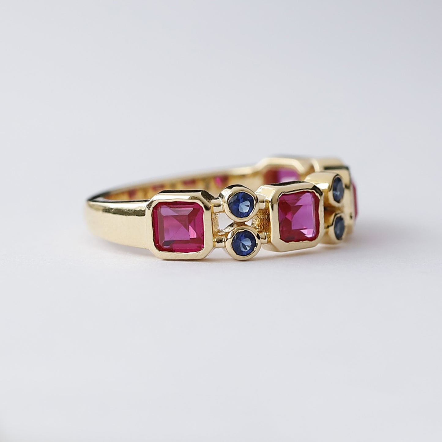 gemstone wedding band