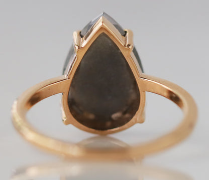 black speckled diamond ring