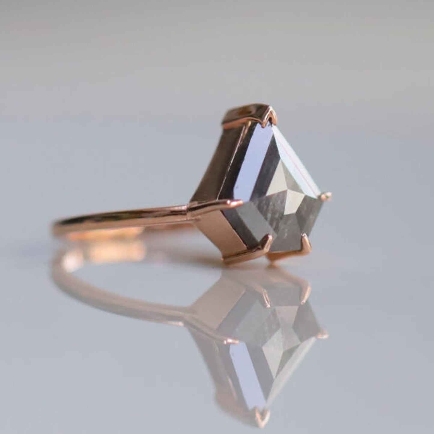 Pentagon diamond ring