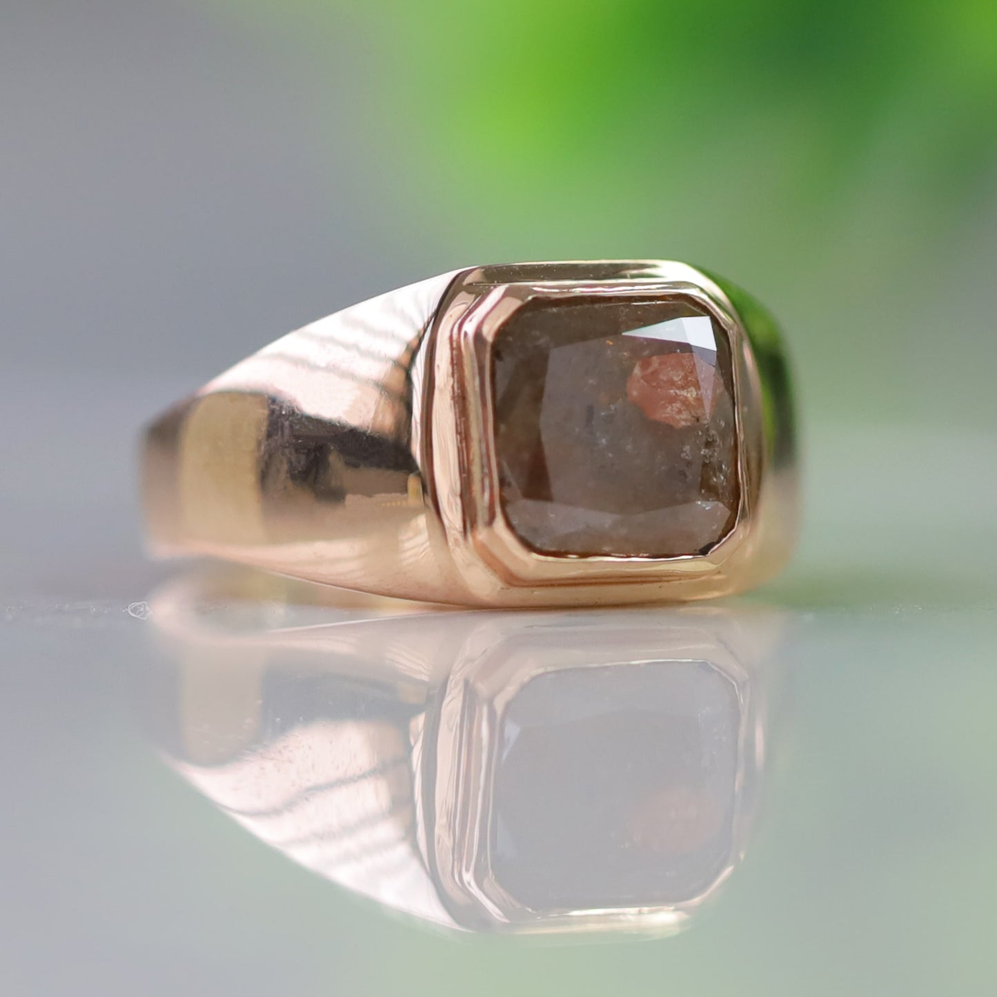 Asscher Cut Signet Ring