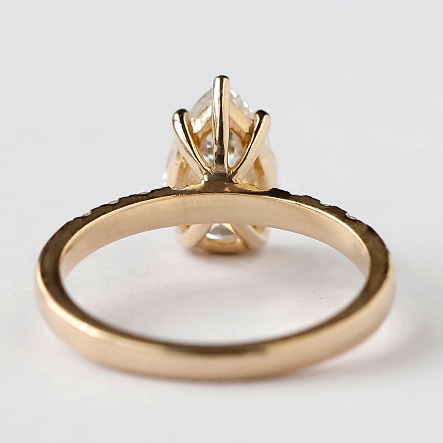 1.50 CT Pear Cut Lab Diamond Engagement Ring