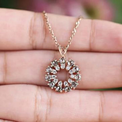 Salt and Pepper Diamond Pendant