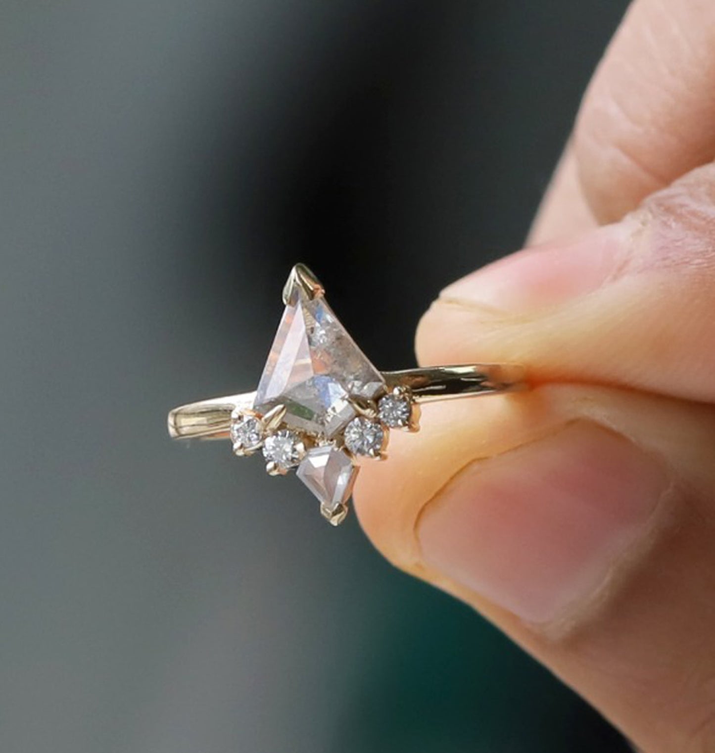 kite diamond engagement ring