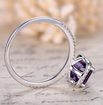 amethyst engagement rings