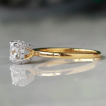 lab grown yellow diamond engagement ring