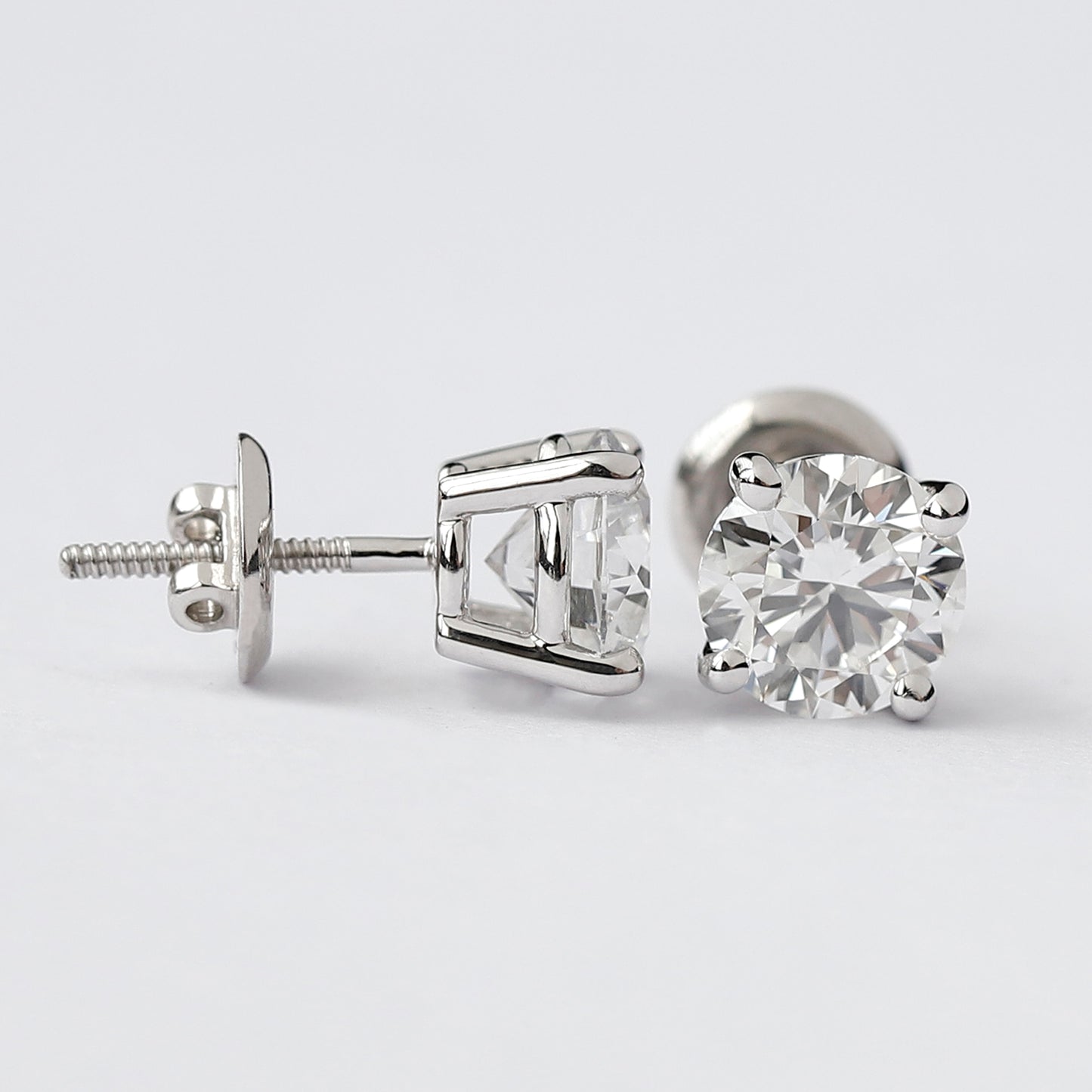 3.60 ct solitaire diamond studs