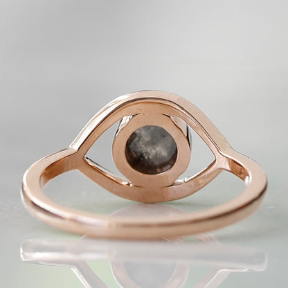 evil eye ring rose gold