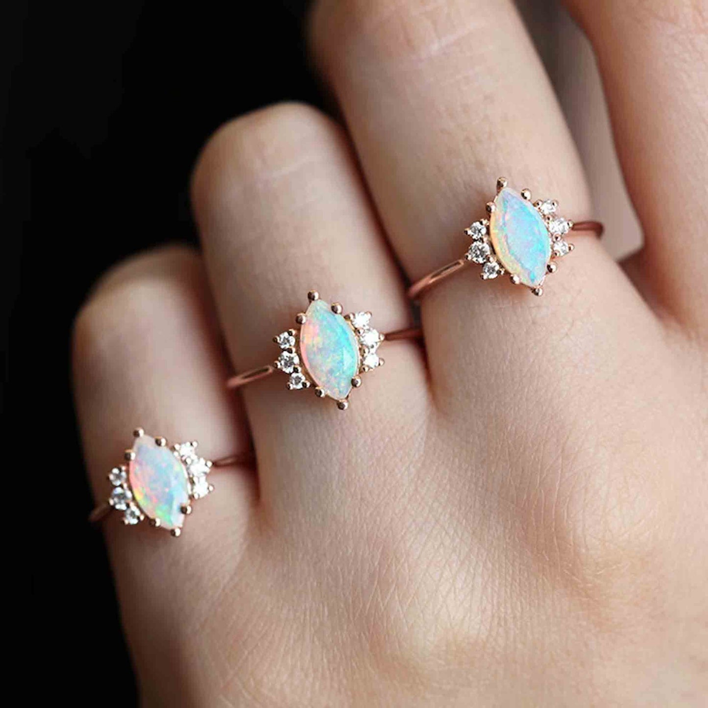 opal marquise ring