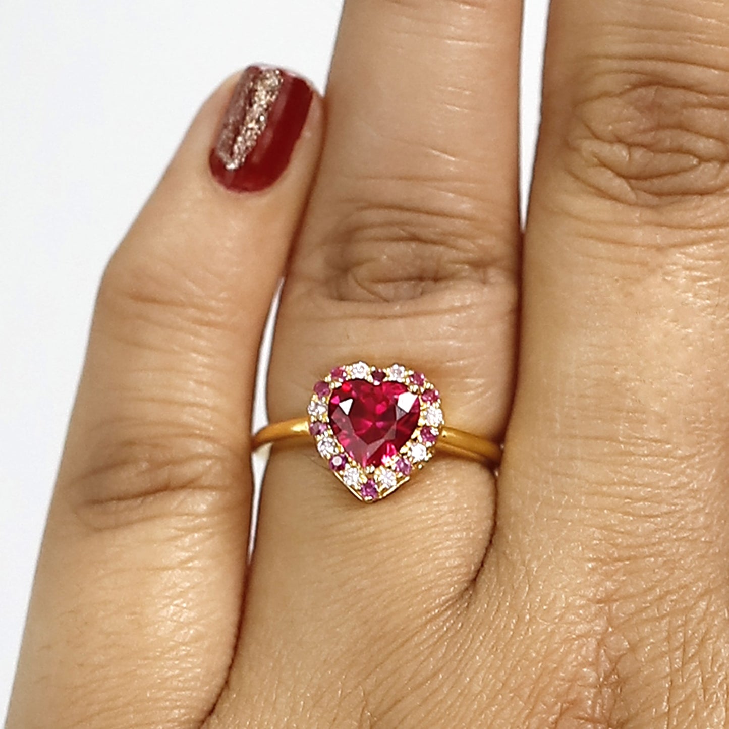 heart ruby ring