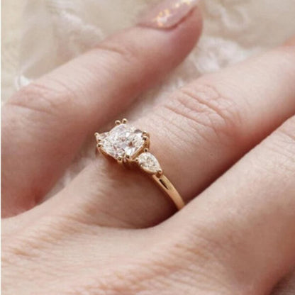 14 karat gold moissanite ring