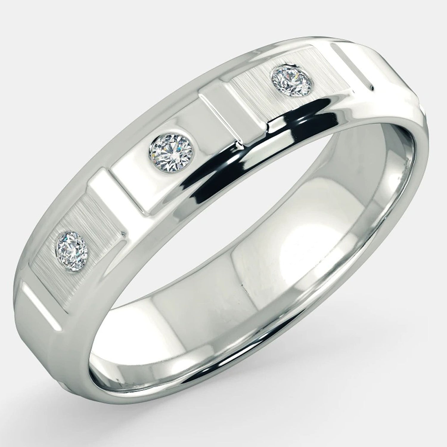 mens diamond wedding band