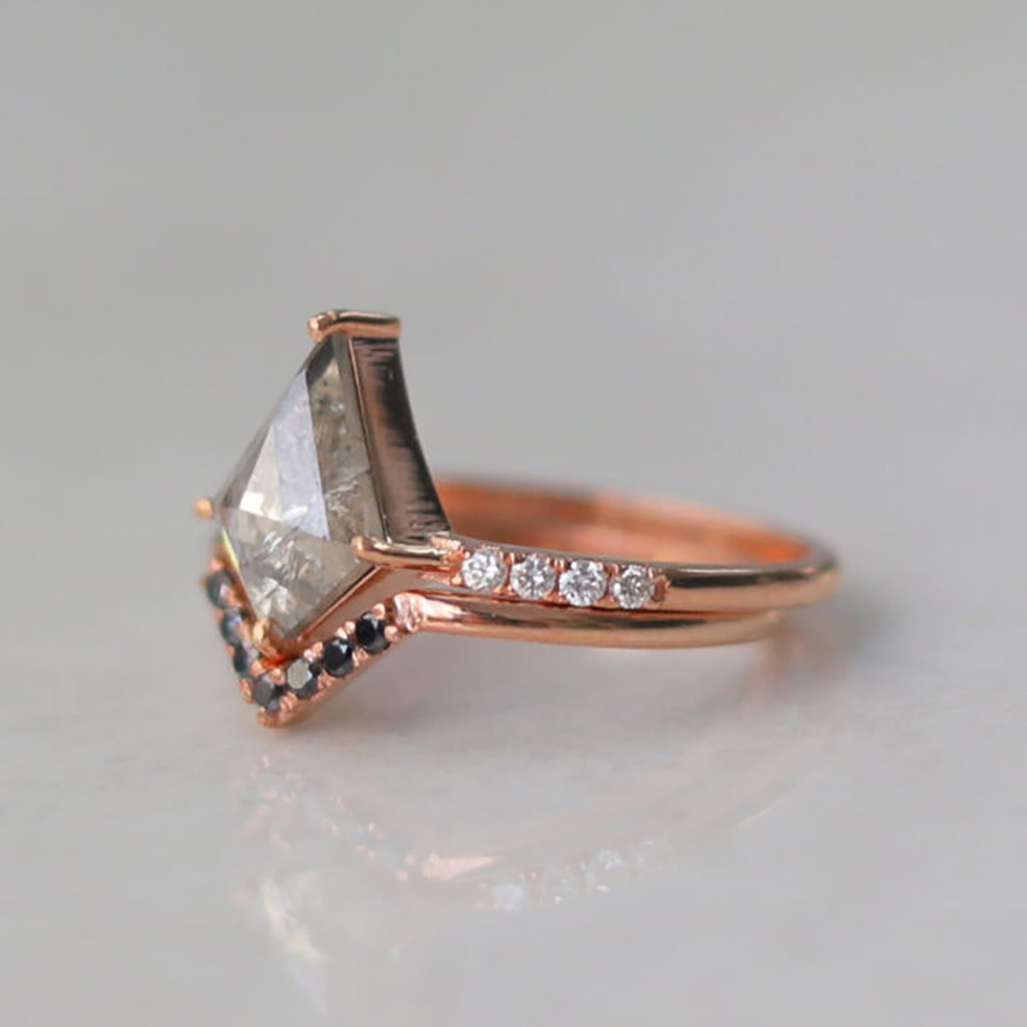 kite salt and pepper diamond ring