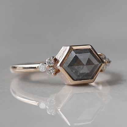 Elongated Hexagon Engagement Ring