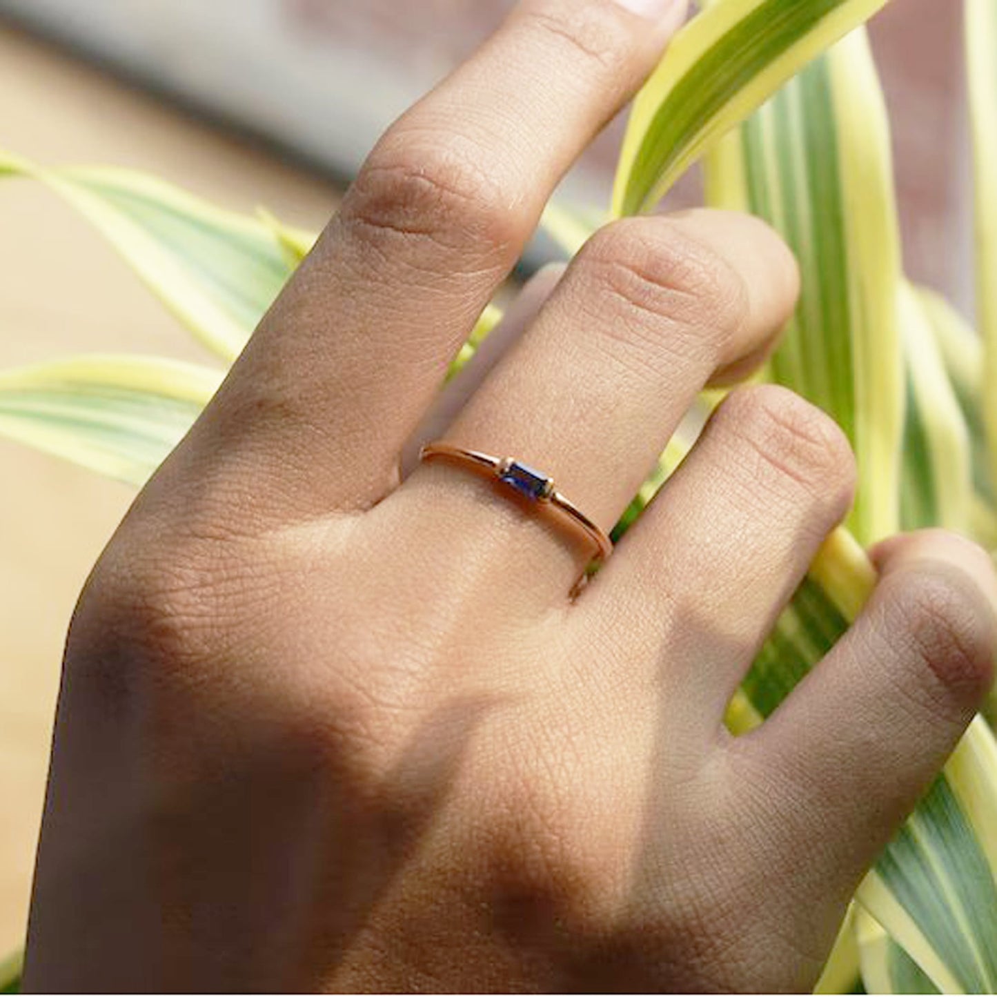 sapphire baguette ring