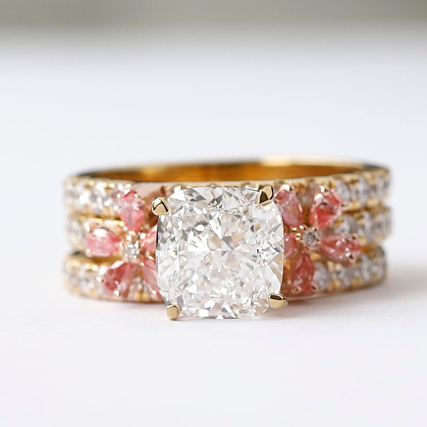 2 Carat Cushion Cut Lab Diamond Ring Solitaire For Women