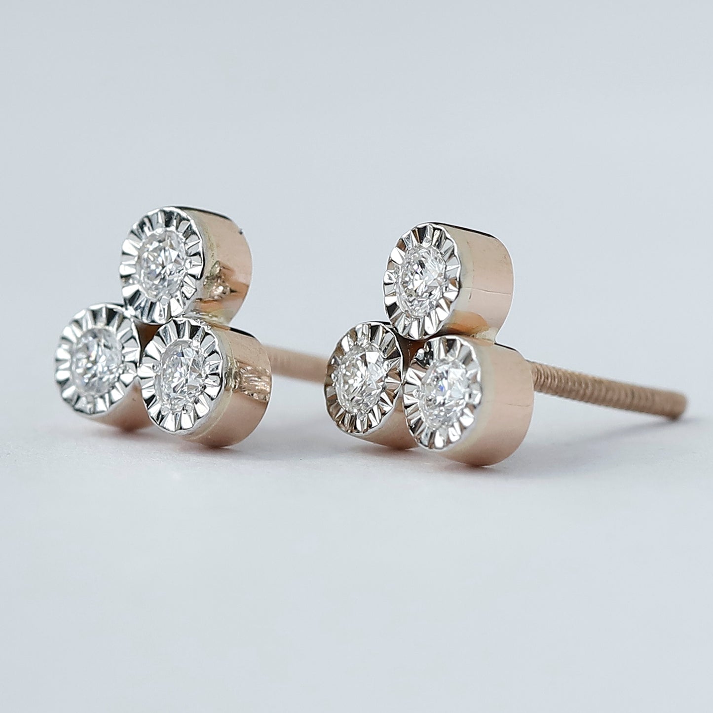 14k Rose Gold Lab Grown Diamond Earring