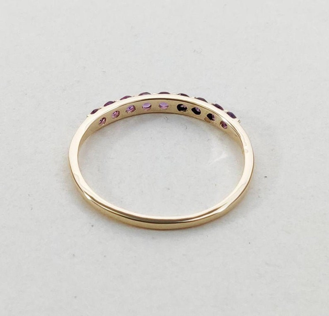 Amethyst Wedding Band