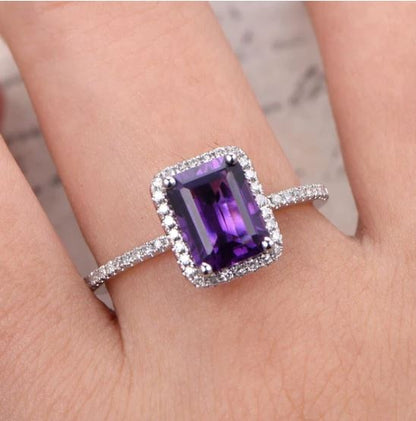 amethyst engagement rings