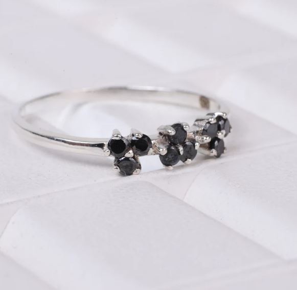 Black Diamond Band Ring