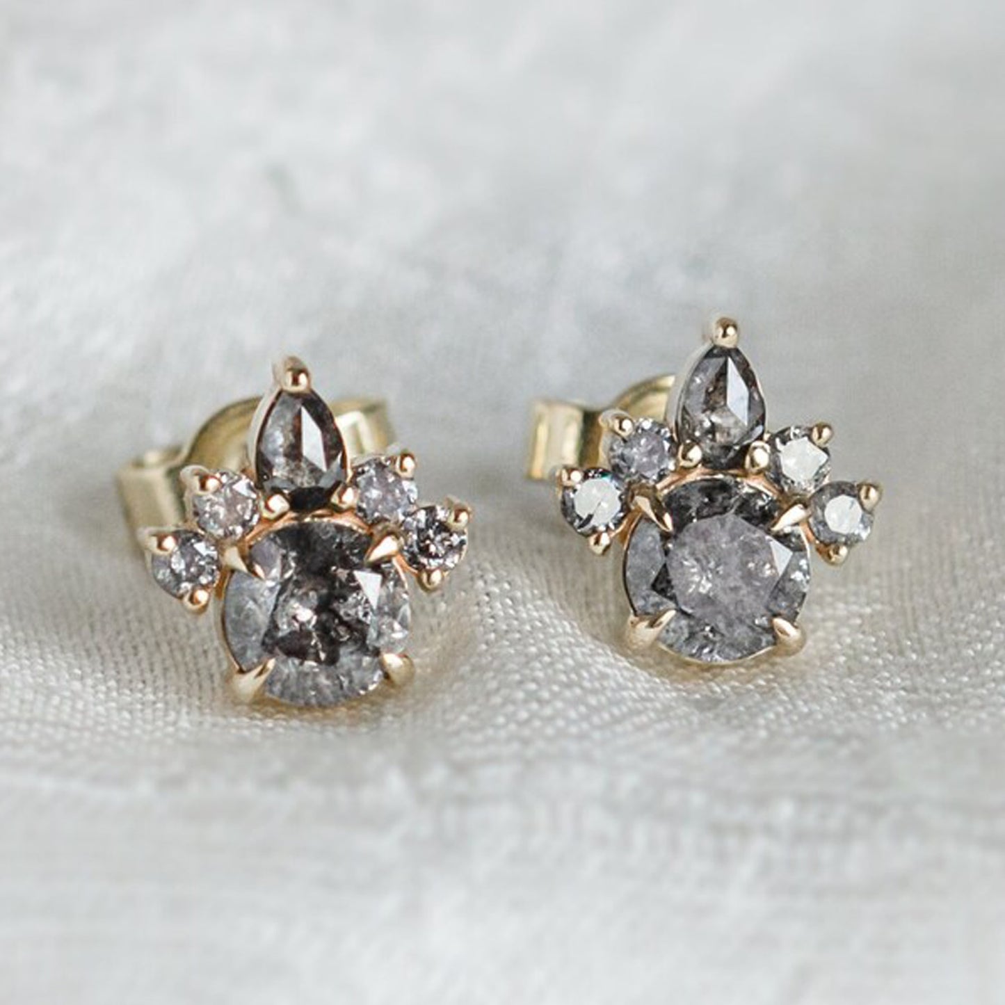 salt and pepper diamond earrings