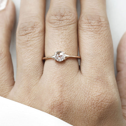 rose cut diamond engagement ring